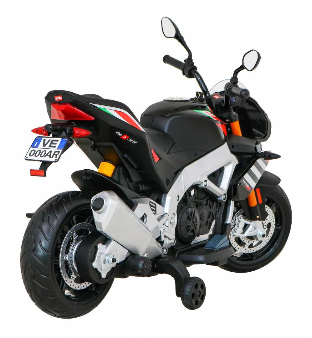 Elektrinis motociklas Aprilia Tuono V4, juodas
