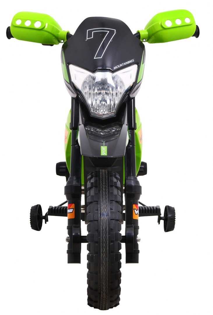 Elektrinis motociklas Cross, žalias