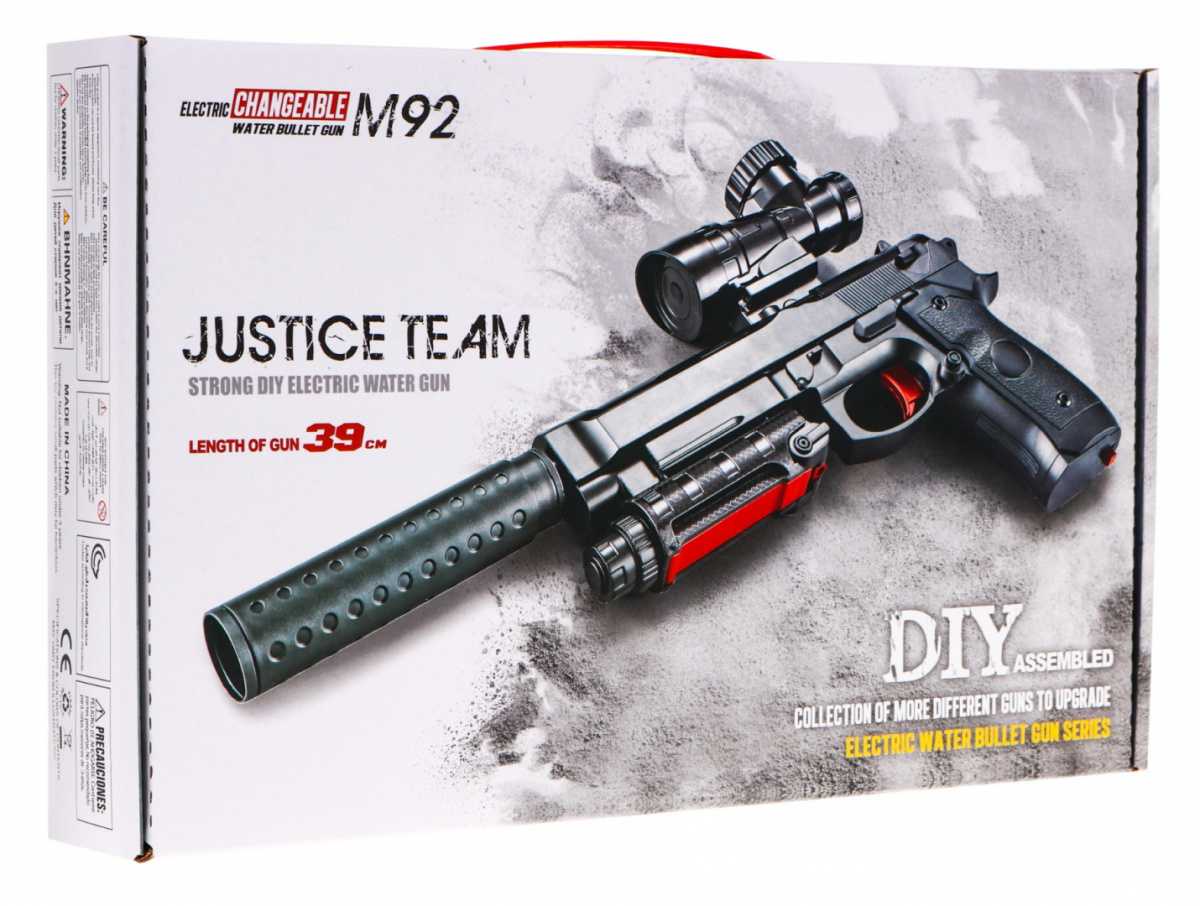 Žaislinis ginklas su priedais - Justice Team