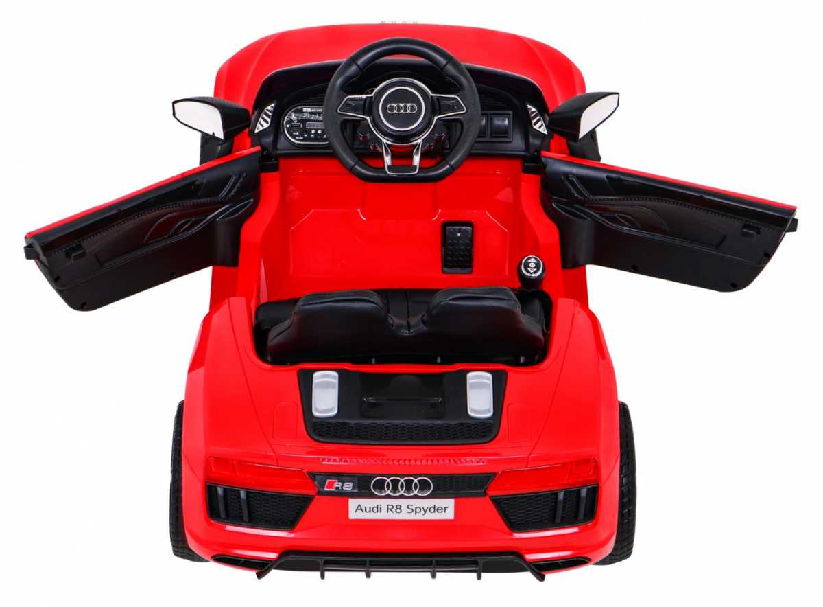 Vaikiškas vienvietis elektromobilis Audi R8, raudonas