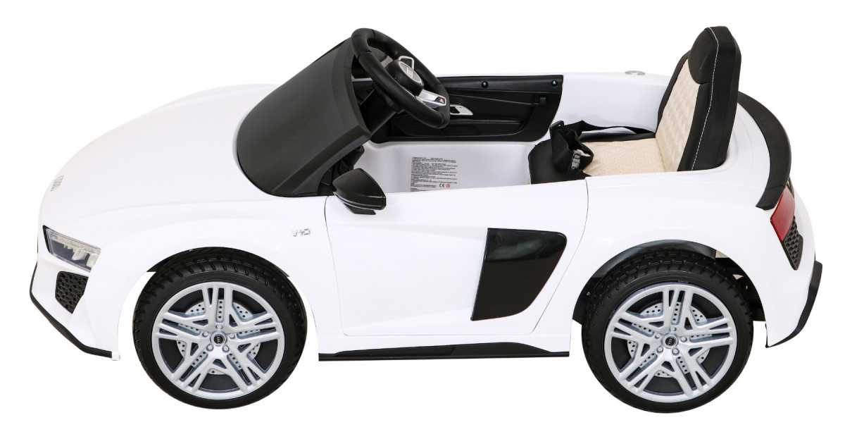 Vienvietis elektromobilis Audi R8 LIFT, baltas