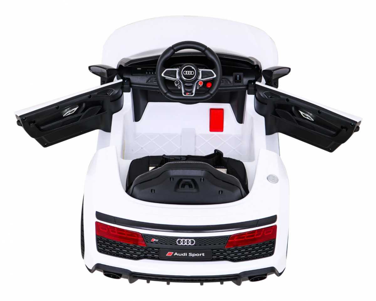 Vienvietis elektromobilis Audi R8 LIFT, baltas