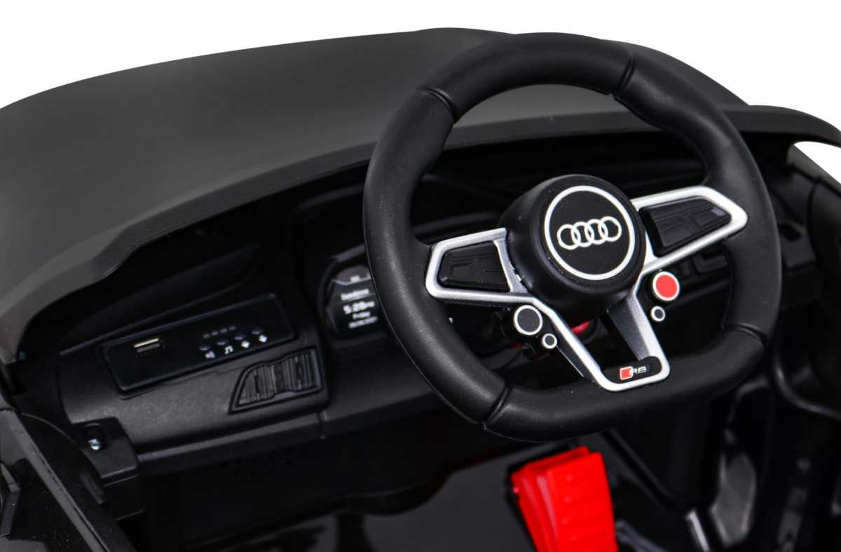 Vienvietis elektromobilis Audi R8 LIFT, juodas