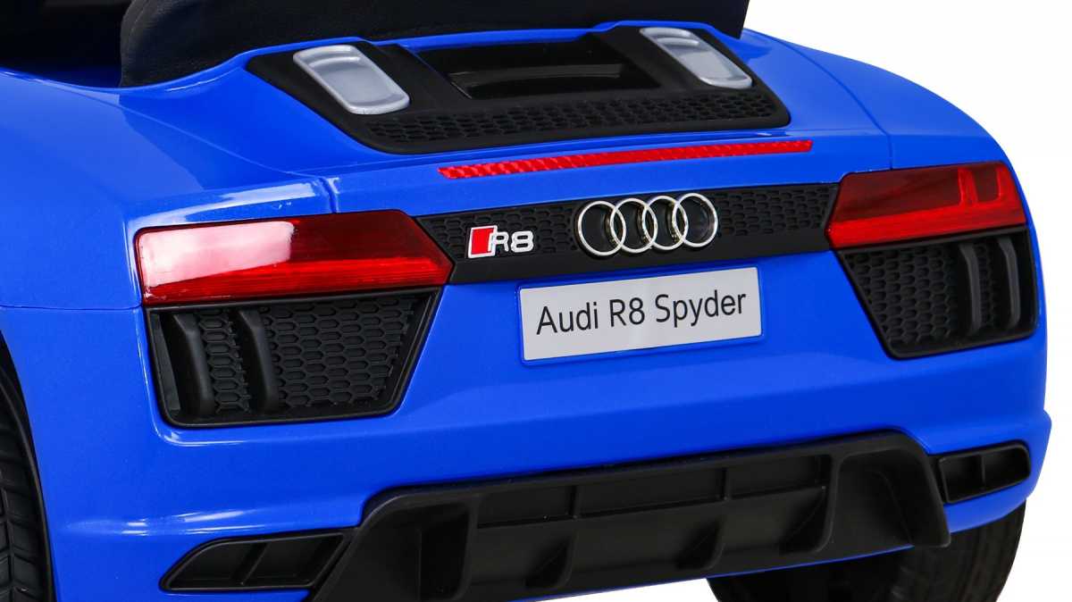 Vienvietis elektromobilis Audi R8, mėlynas
