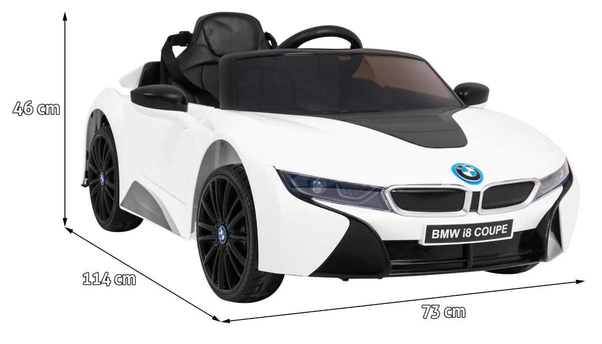 Vienvietis elektromobilis BMW I8 LIFT, baltas