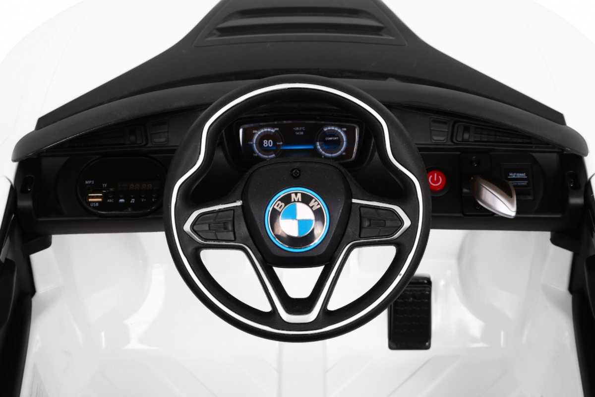 Vienvietis elektromobilis BMW I8 LIFT, baltas
