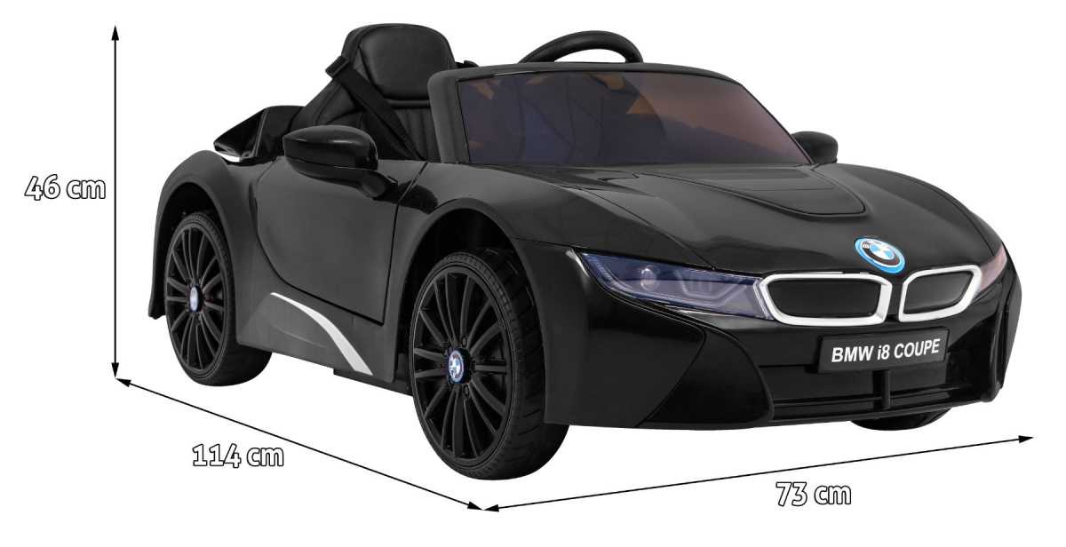Vienvietis elektromobilis BMW I8 LIFT, juodas