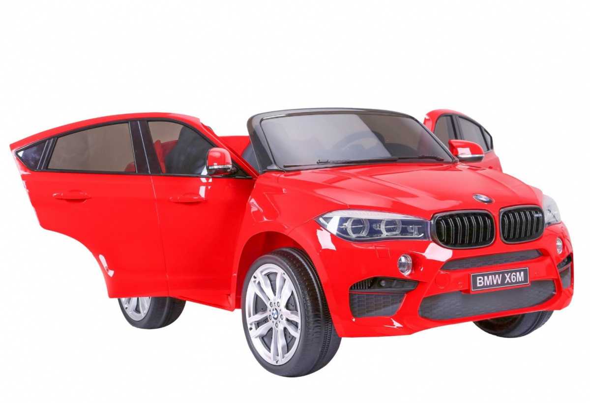 Dvivietis elektromobilis BMW X6M XXL, raudonas 
