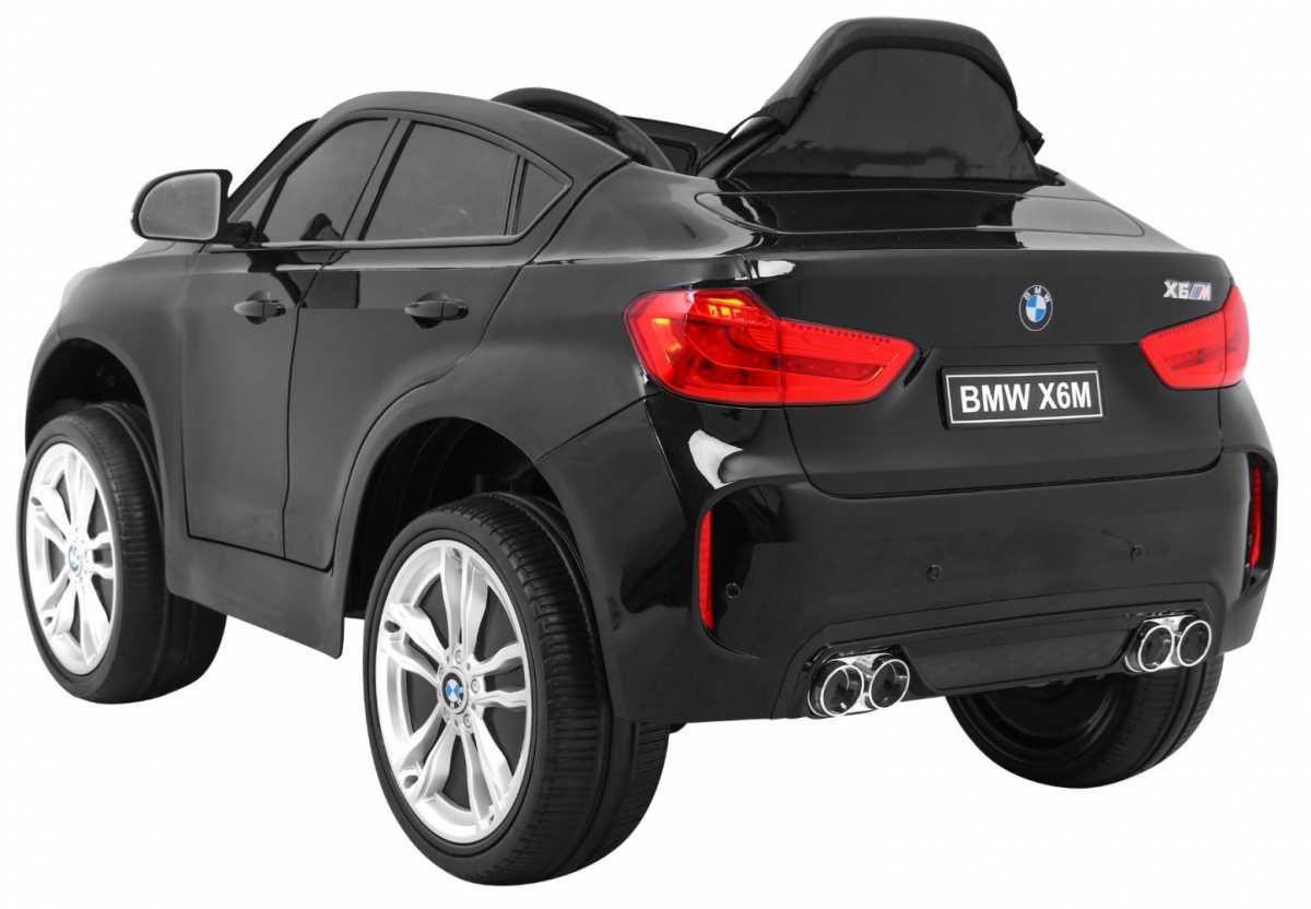Vaikiškas elektromobilis BMW X6M, juodas lakuotas