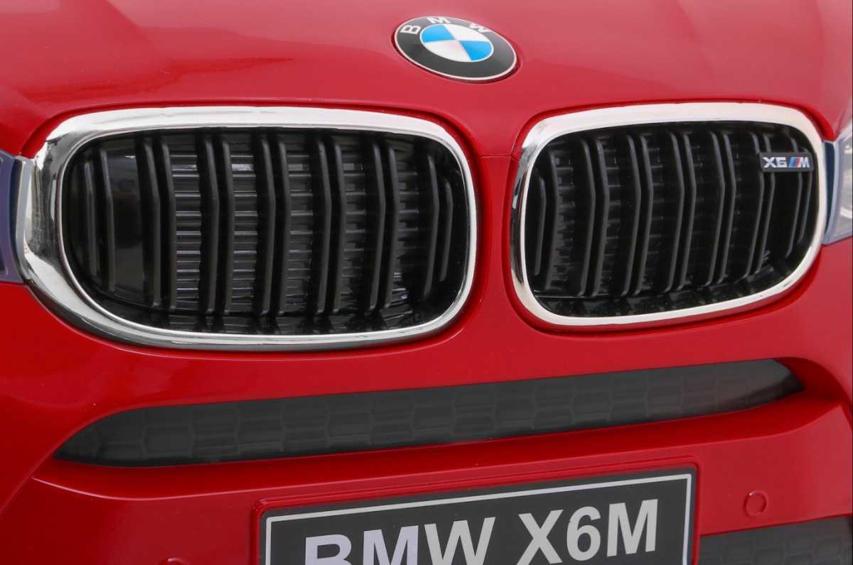 Vaikiškas elektromobilis BMW X6M, raudonas lakuotas