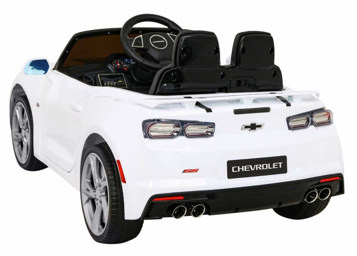 Vienvietis elektromobilis Chevrolet CAMARO 2SS, baltas 