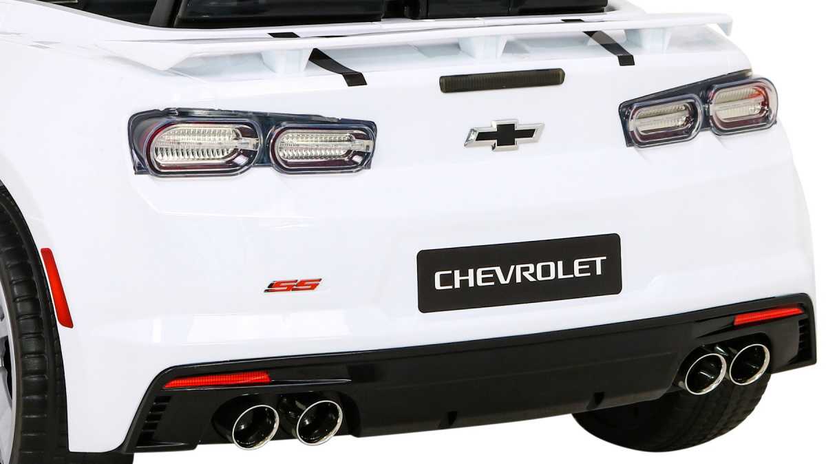 Vienvietis elektromobilis Chevrolet CAMARO 2SS, baltas 