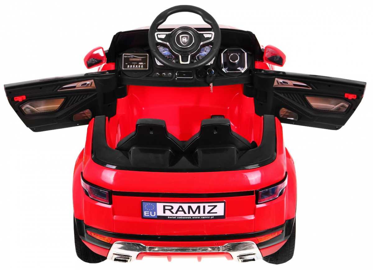 Vienvietis elektromobilis Rapid Racer, raudonas