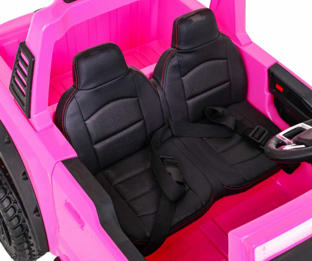 Dvivieties elektromobilis Ford Super Duty, rožinis