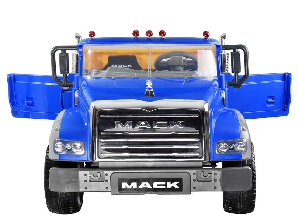 Vaikiškas elektromobilis „Mack Trucks“, mėlynas
