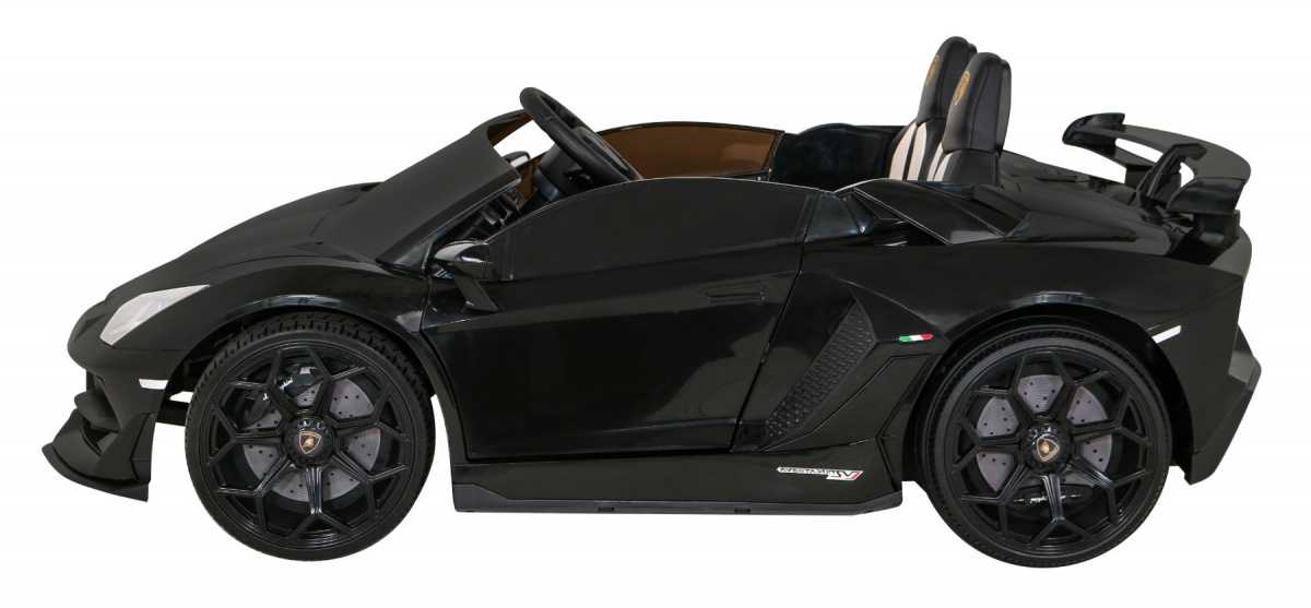 Dvivietis elektromobilis Lamborghini SVJ DRIFT, juodas