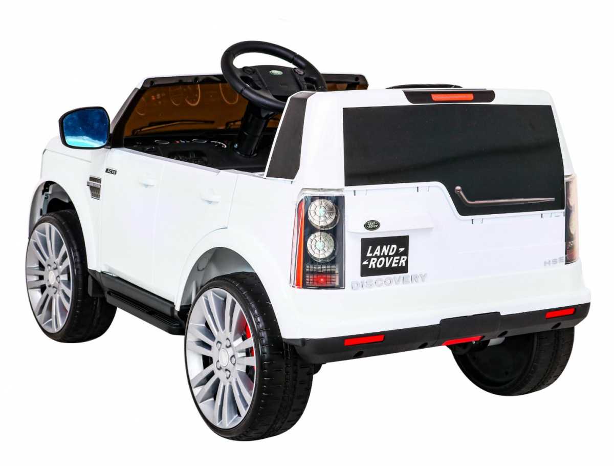 Vienvietis elektromobilis Land Rover Discovery, baltas