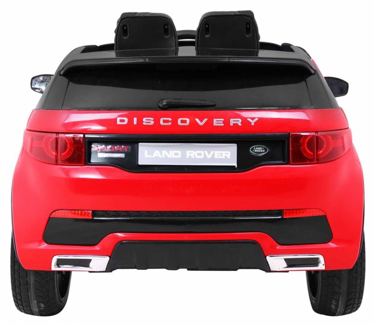 Vienvietis elektromobilis Land Rover Discovery, raudonas