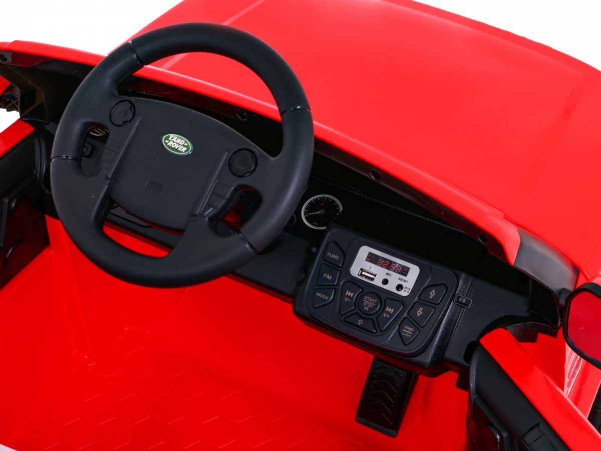 Elektromobilis Land Rover Discovery, raudonas
