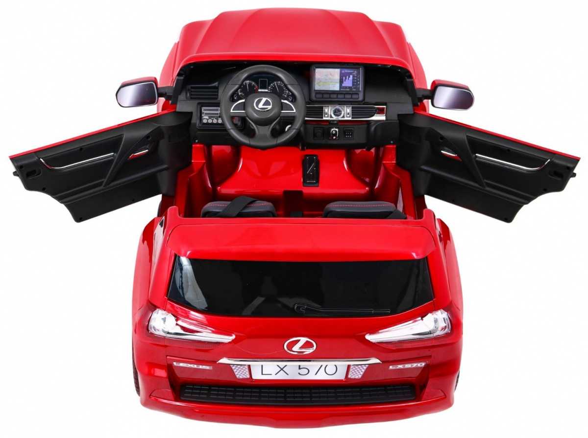 Vaikiškas elektromobilis Lexus LX570, raudonas lakuotas