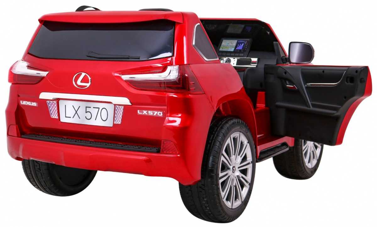 Vaikiškas elektromobilis Lexus LX570, raudonas lakuotas