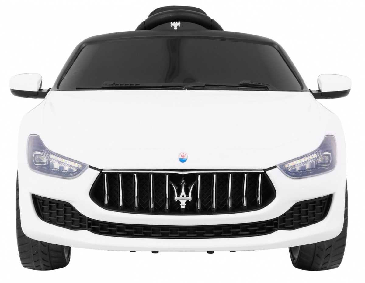 Vienvietis elektromobilis Maserati Ghibli, baltas