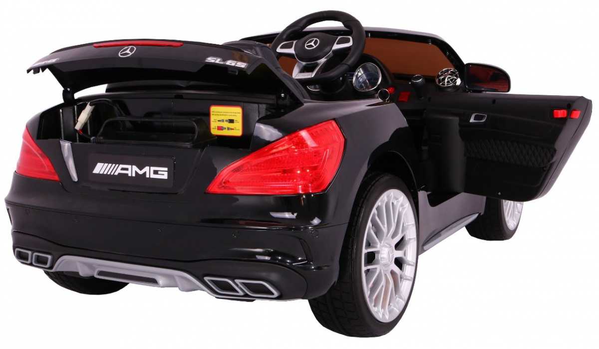 Vienvietis elektromobilis Mercedes AMG SL65 , lakuotas juodas