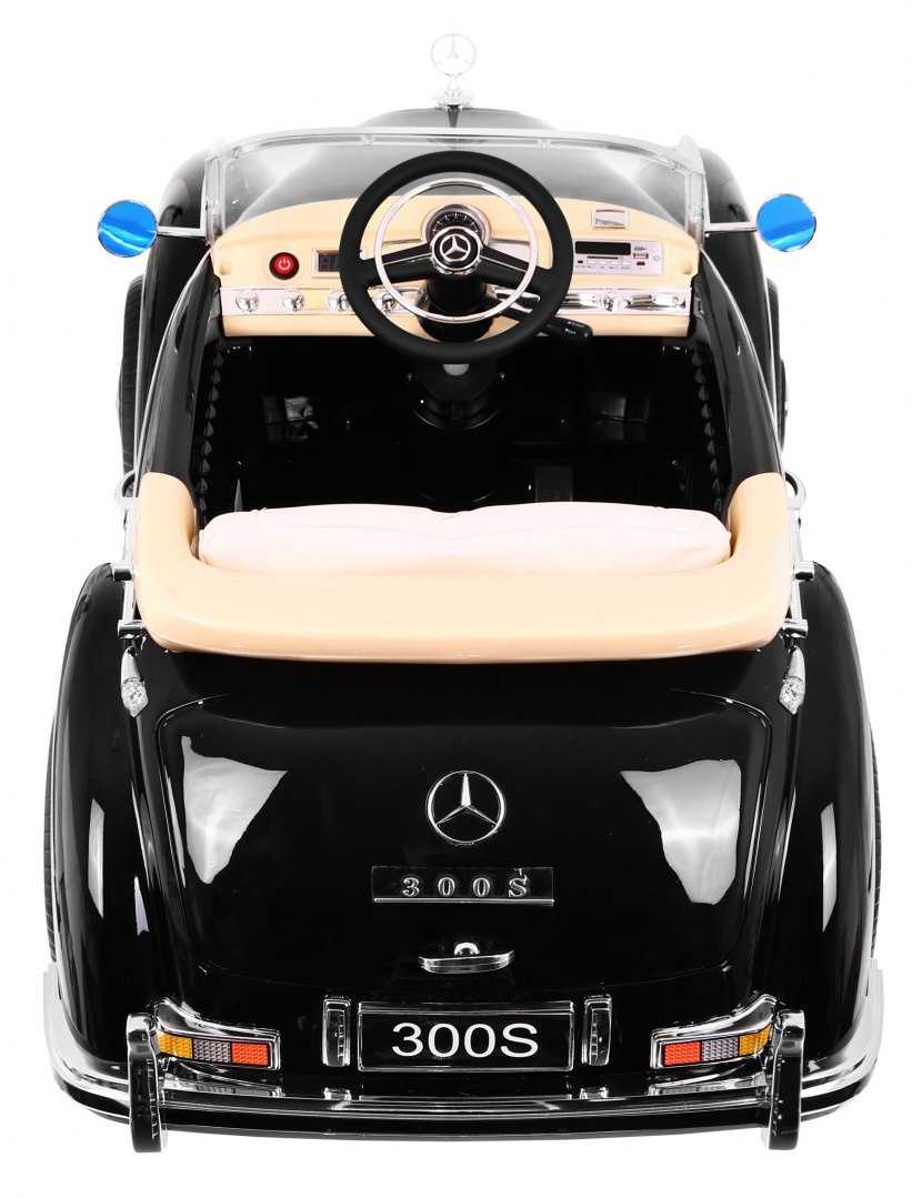 Vaikiškas elektromobilis Mercedes Benz 300S, juodas lakuotas