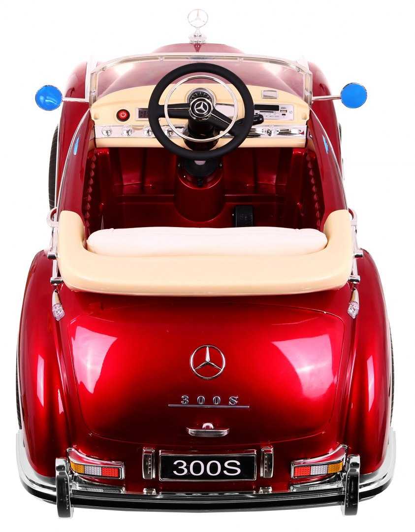 Elektrinis automobilis Mercedes Benz 300S RETRO, raudonas