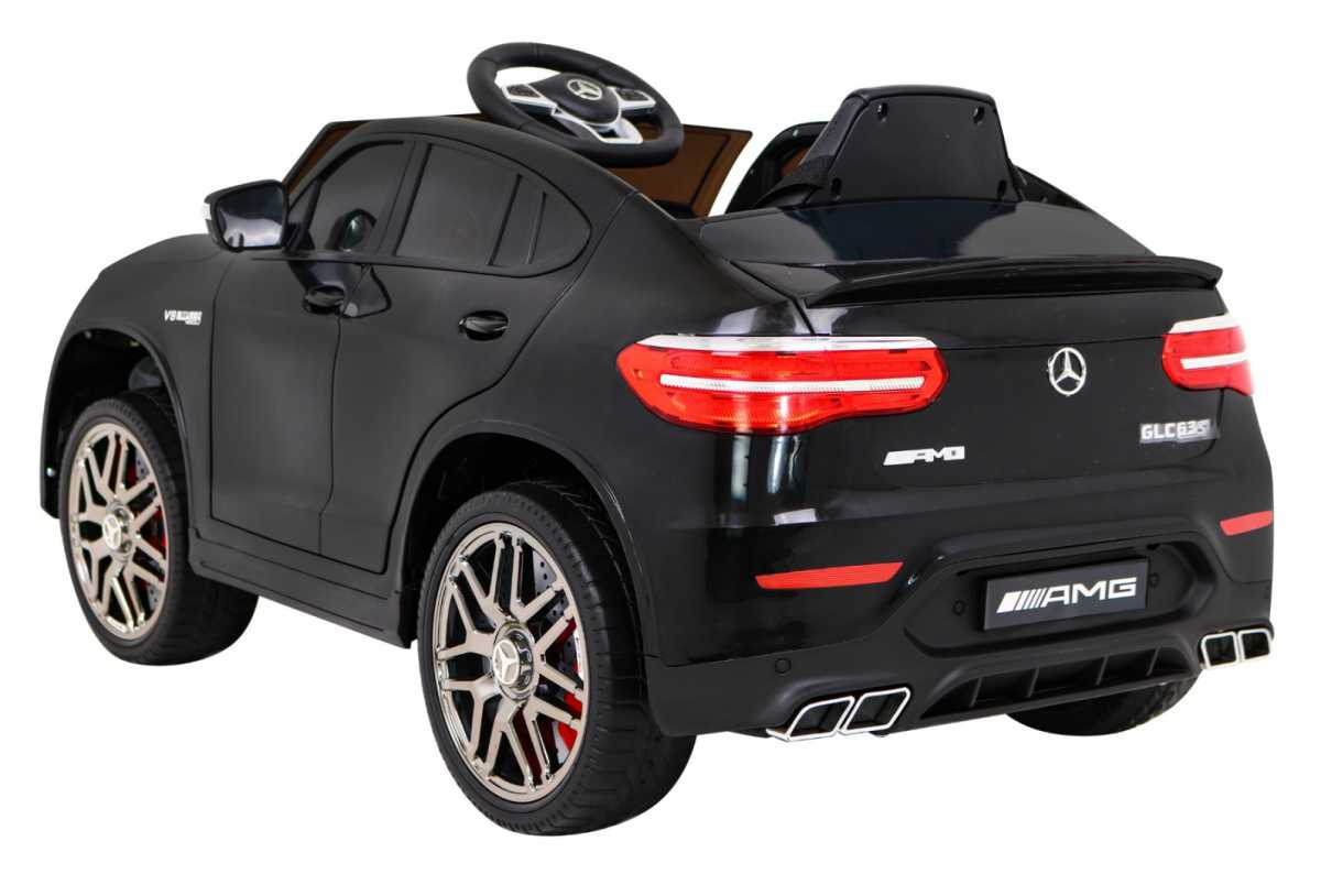 Vienvietis elektromobilis Mercedes Benz GLC63S, juodas