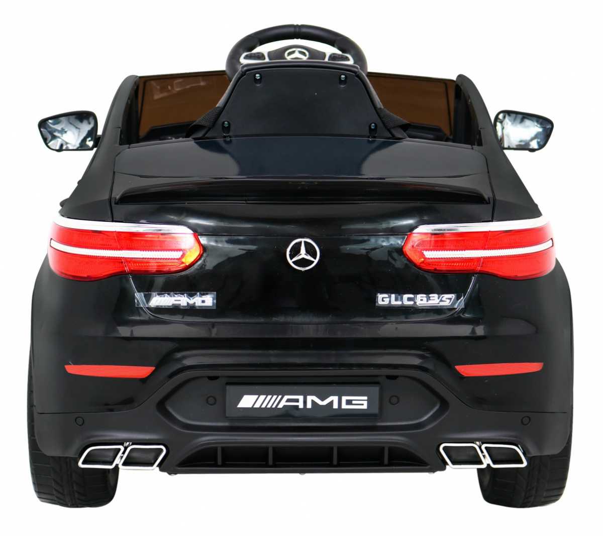 Vienvietis elektromobilis Mercedes Benz GLC63S, juodas