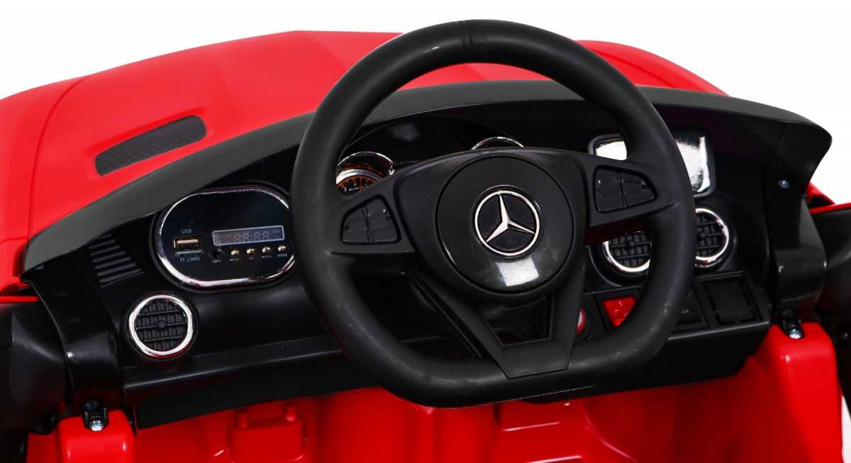 Vienvietis elektromobilis Mercedes Benz GT, raudonas