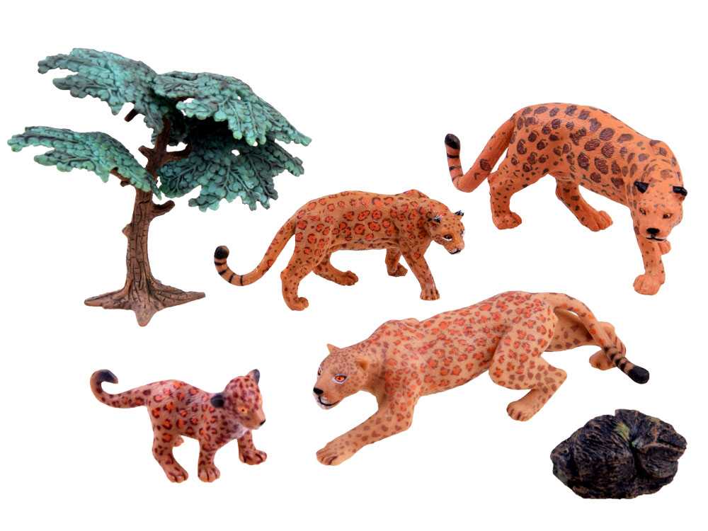 Afrikos gyvūnų figūrėlės, leopardai