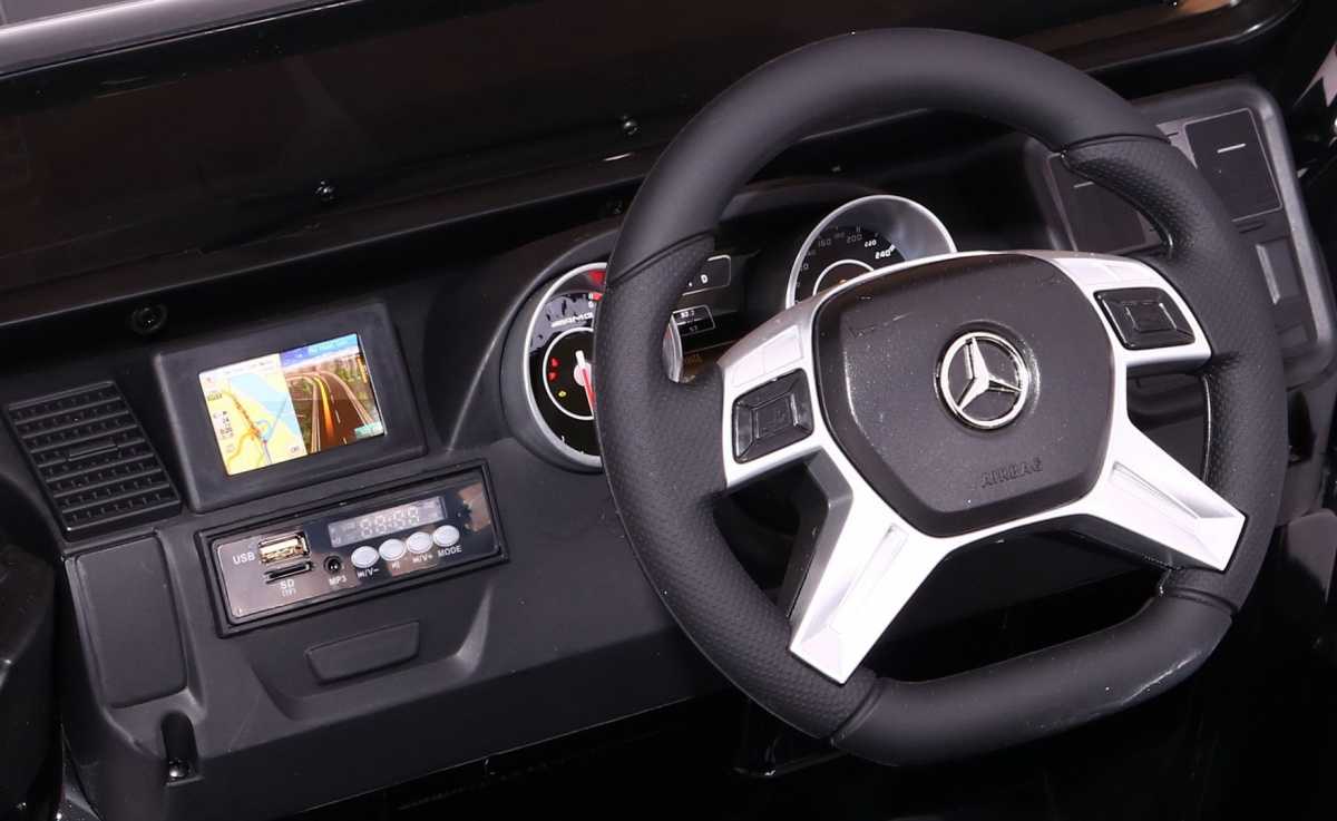Vaikiškas elektromobilis Mercedes G65 AMG, juodas lakuotas