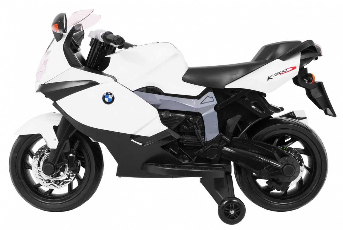 Elektrinis motociklas BMW K1300S, baltas