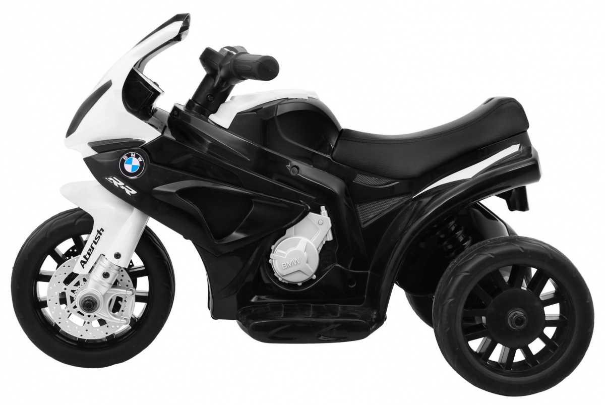 Vaikiškas triratis motociklas BMW S1000 RR MINI, juodas