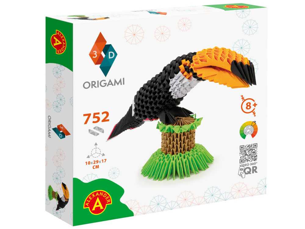  Alexander 3D origami kūrybinis rinkinys, Tukanas