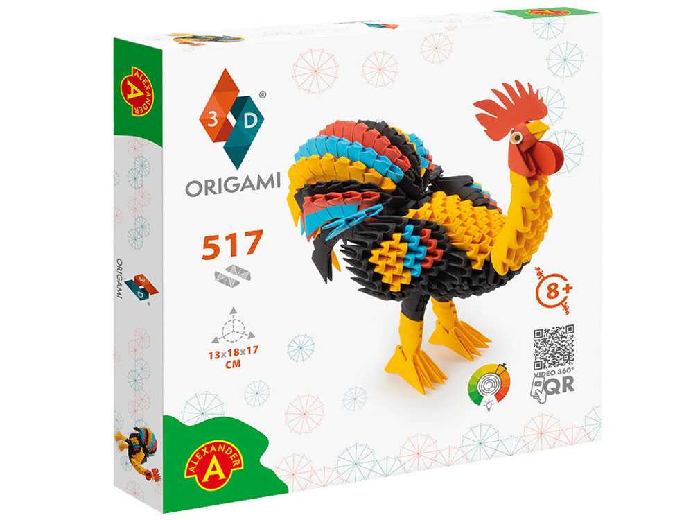  Alexander 3D origami kūrybinis rinkinys, gaidys