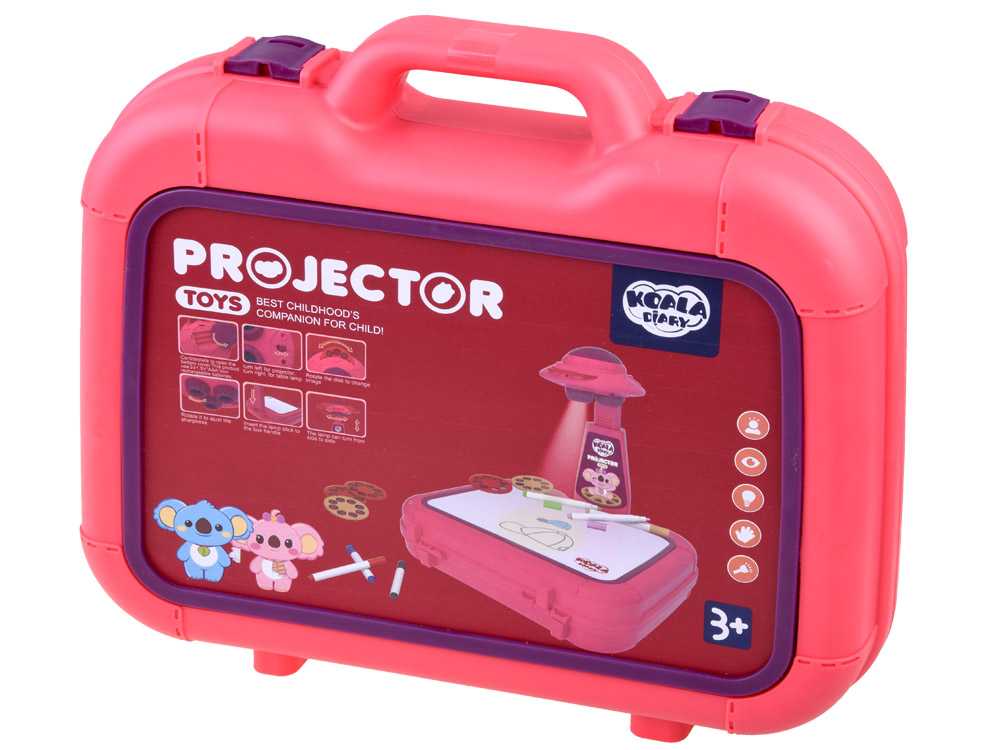 Kūrybinis projektorius lagamine, raudonas