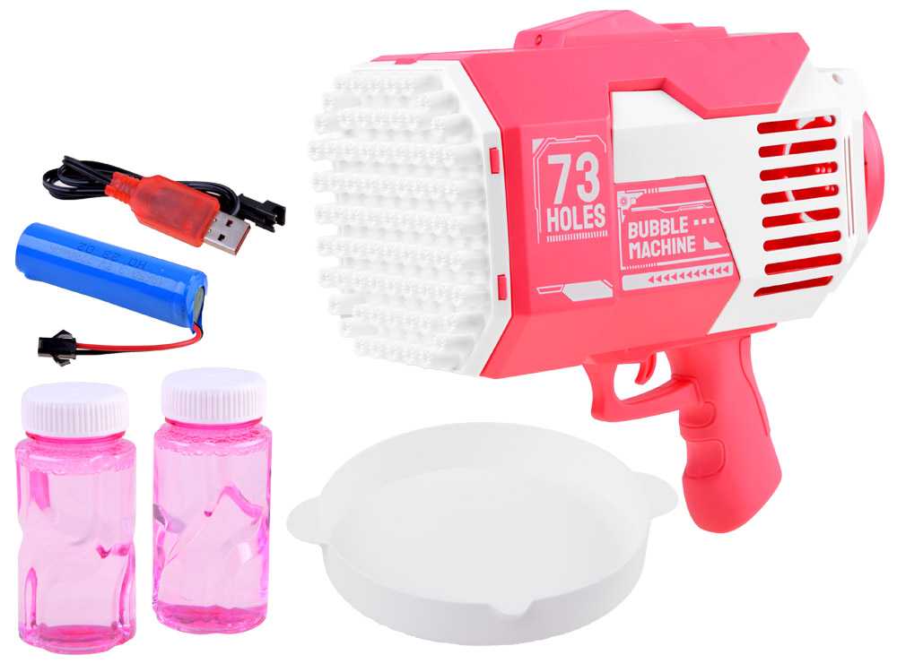 Bazooka muilo burbulų pistoletas žaislas, rožinis
