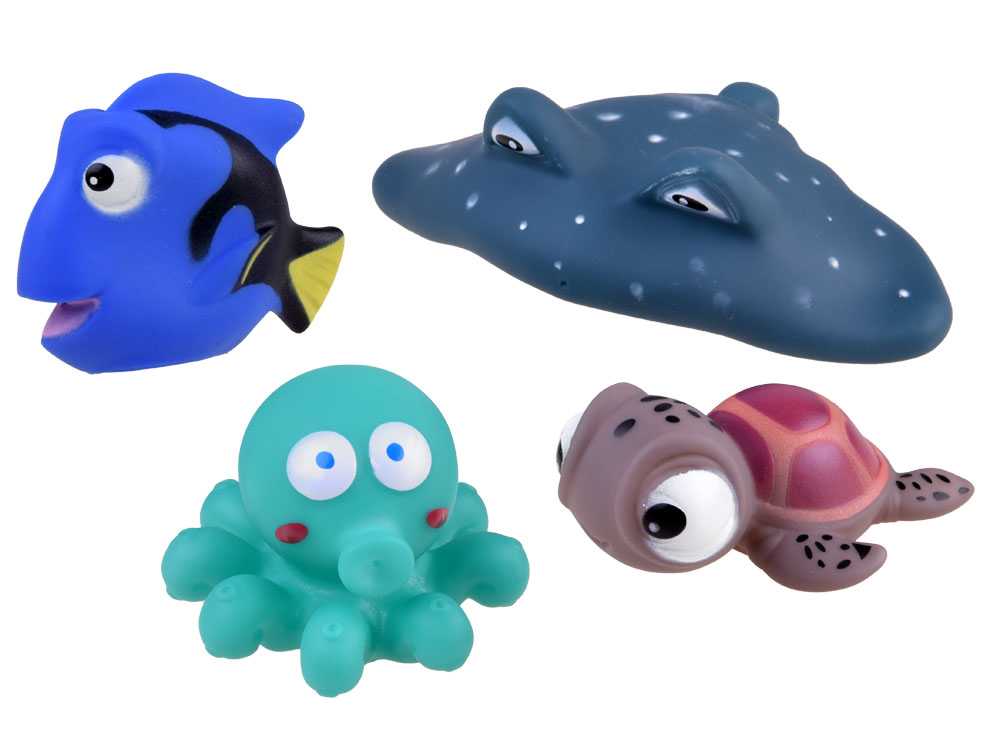 Spalvingas vonios žaislų rinkinys, jūrų gyvūnai 