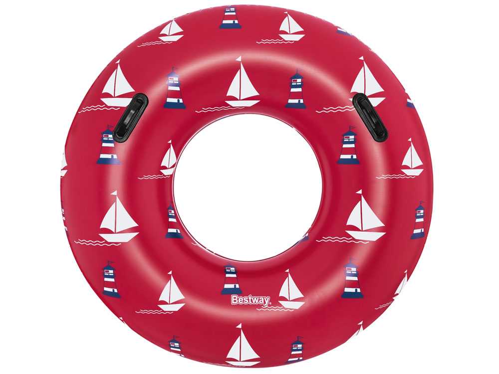 Pripučiamas plaukimo ratas Bestway, 119cm, raudonas