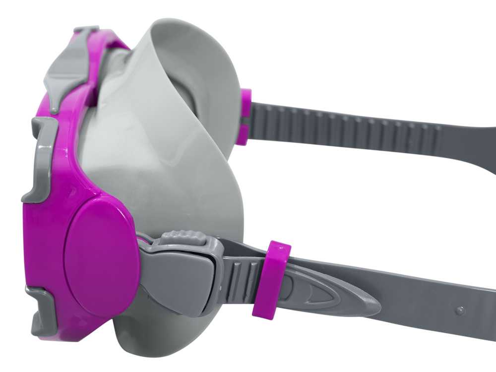Nardymo kaukė su vamzdeliu Bestway Dominator Snorkel, rožinė
