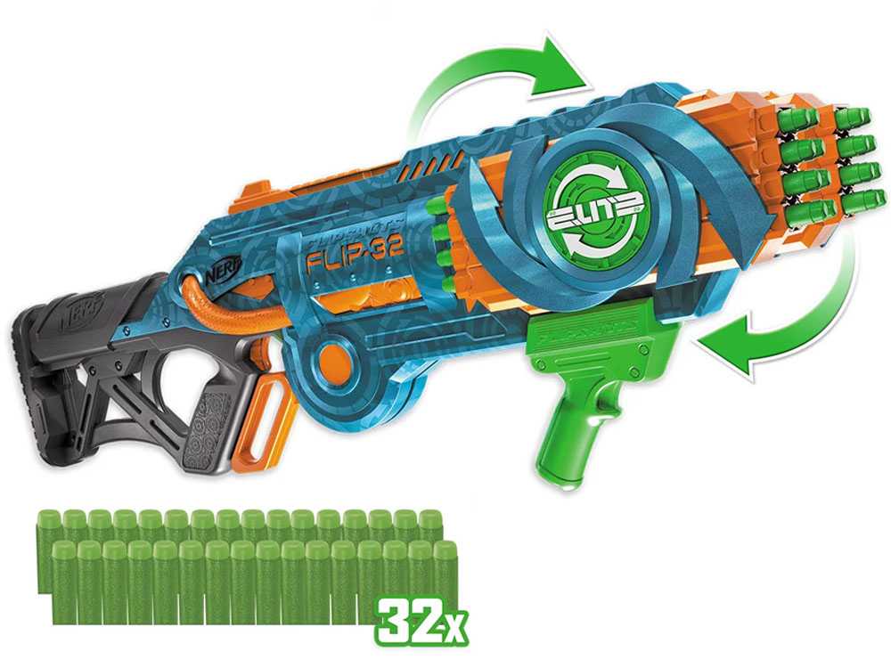 Didelis žaislinis ginklas Nerf Elite 2.0 FLIP-32