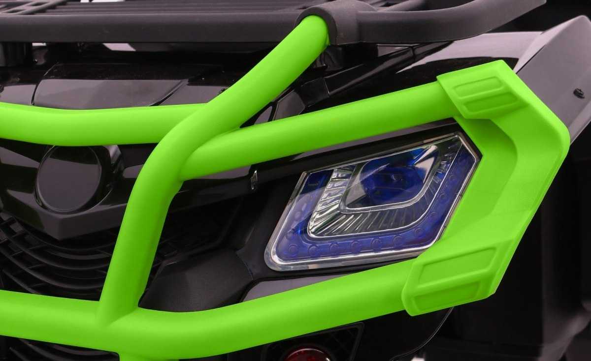 Vaikiškas vienvietis keturratis - Quad ATV, juodai žalias