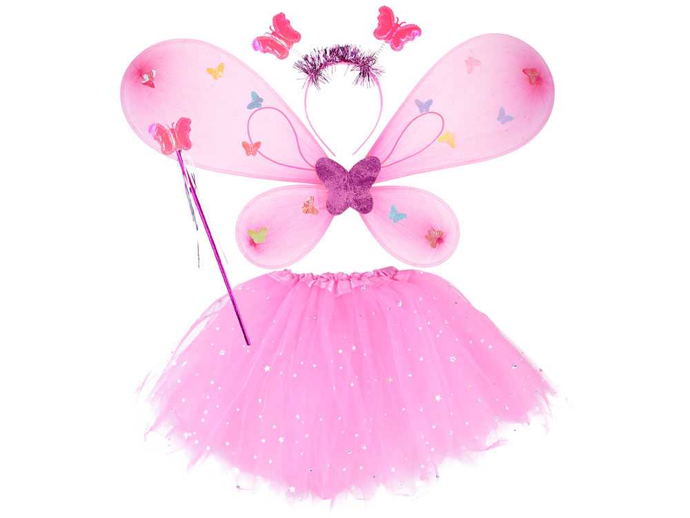 Mažosios fėjos -  drugelio kostiumas, rožinis
