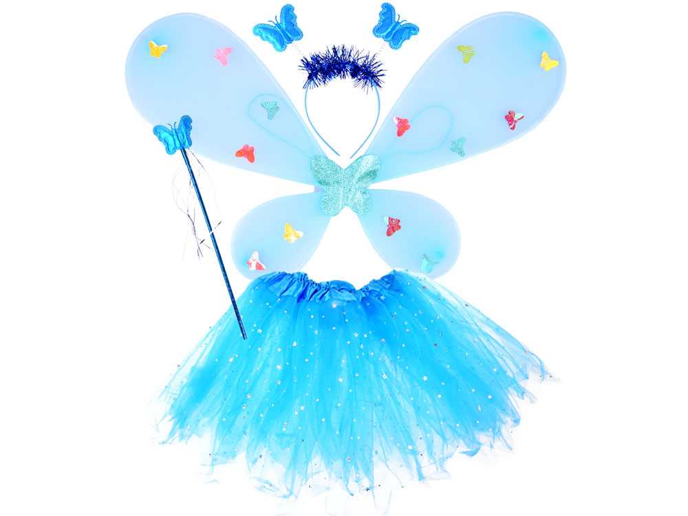 Mažosios fėjos -  drugelio kostiumas, mėlynas