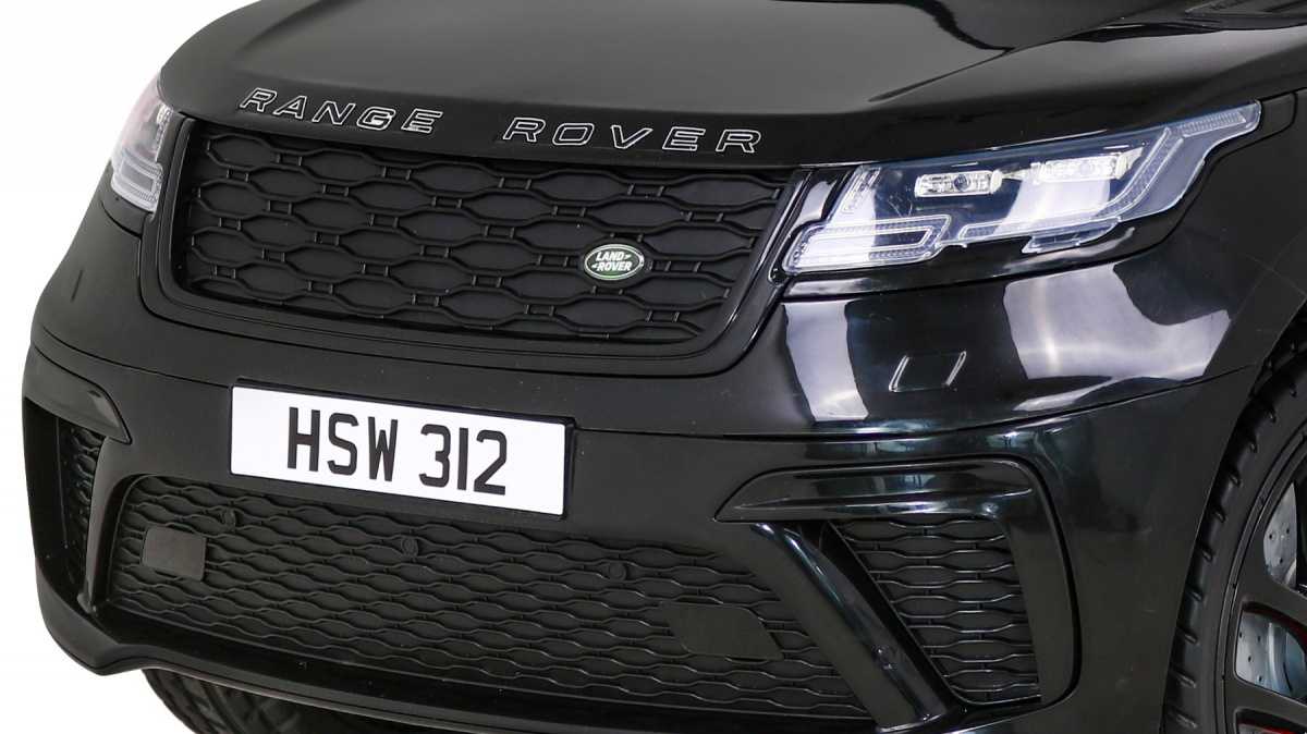 Vienvietis elektromobilis Range Rover Velar,  juodas