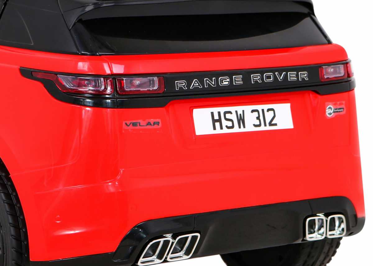 Vienvietis elektromobilis Range Rover Velar, raudonas