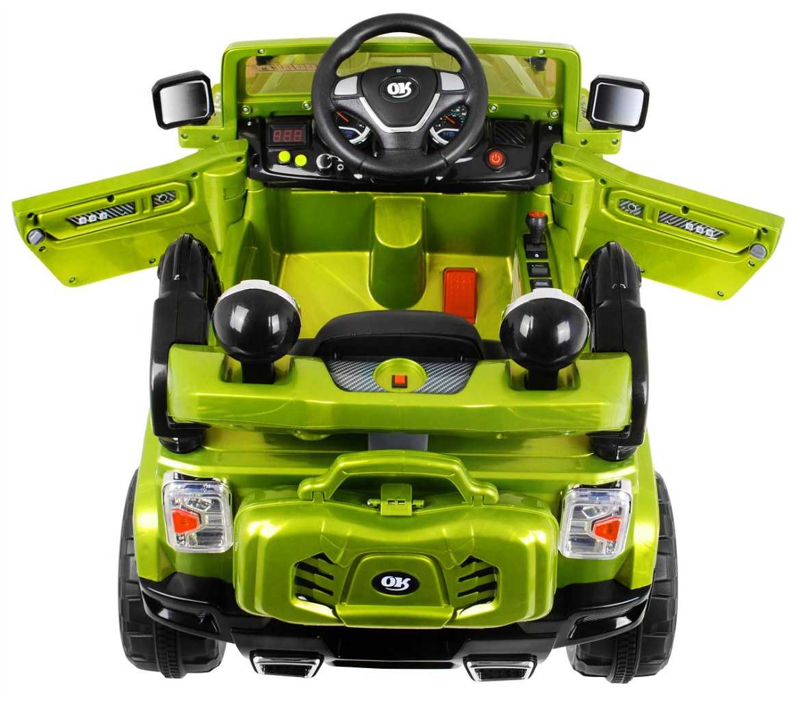Vaikiškas elektromobilis JEEP, žalias